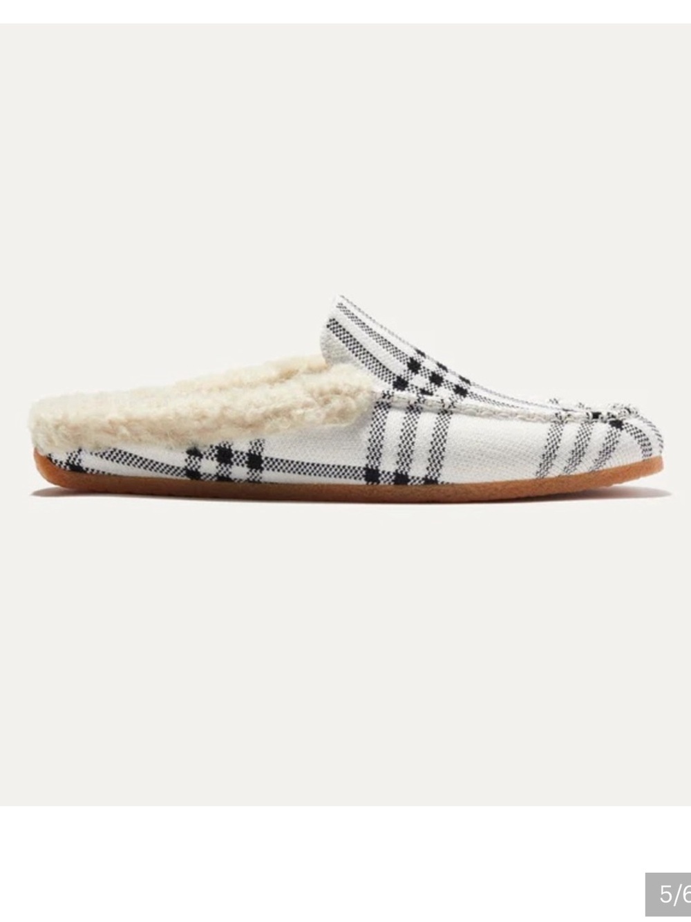 Rothy's The Slipper Plaid Sherpa-Lined Mule Size‎ 11W - Picture 2 of 3